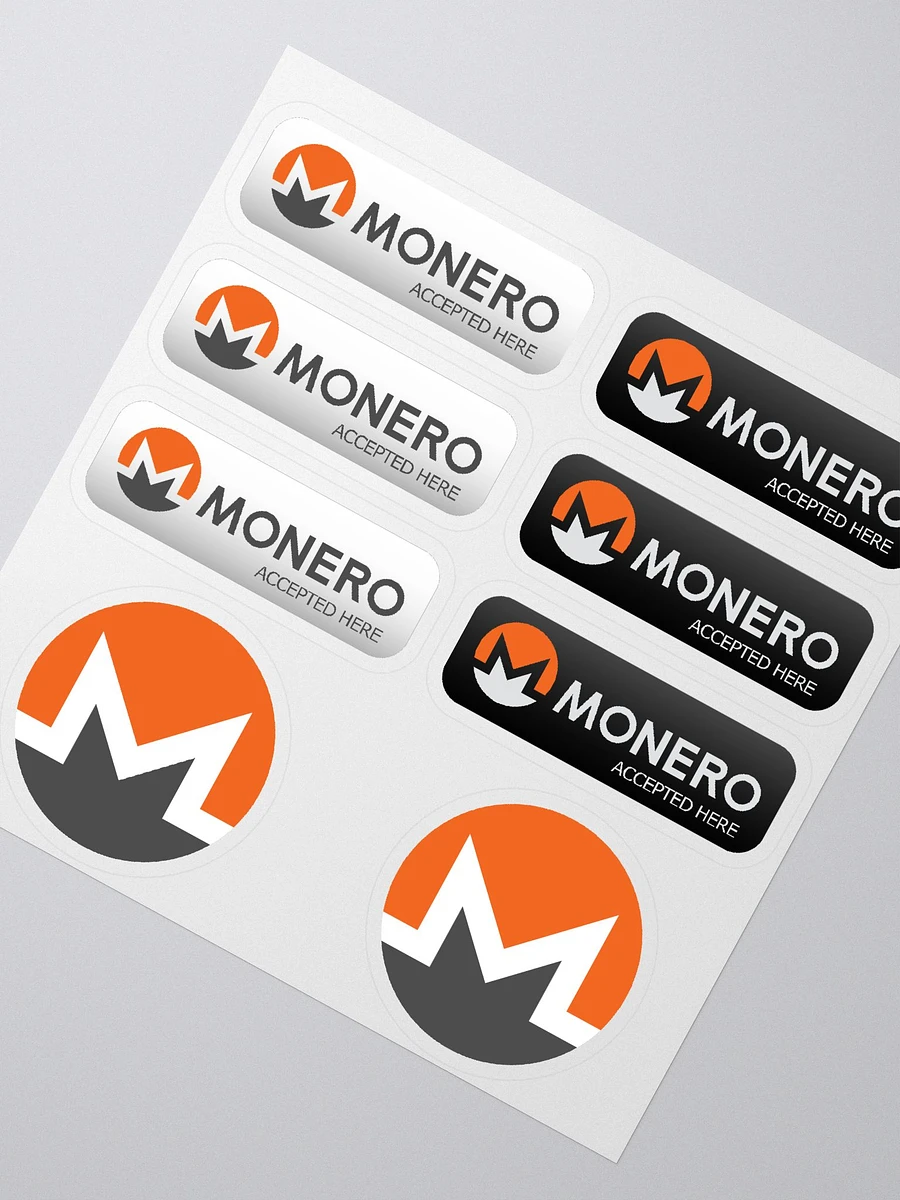 Monero Accepted Here Stickers product image (2)