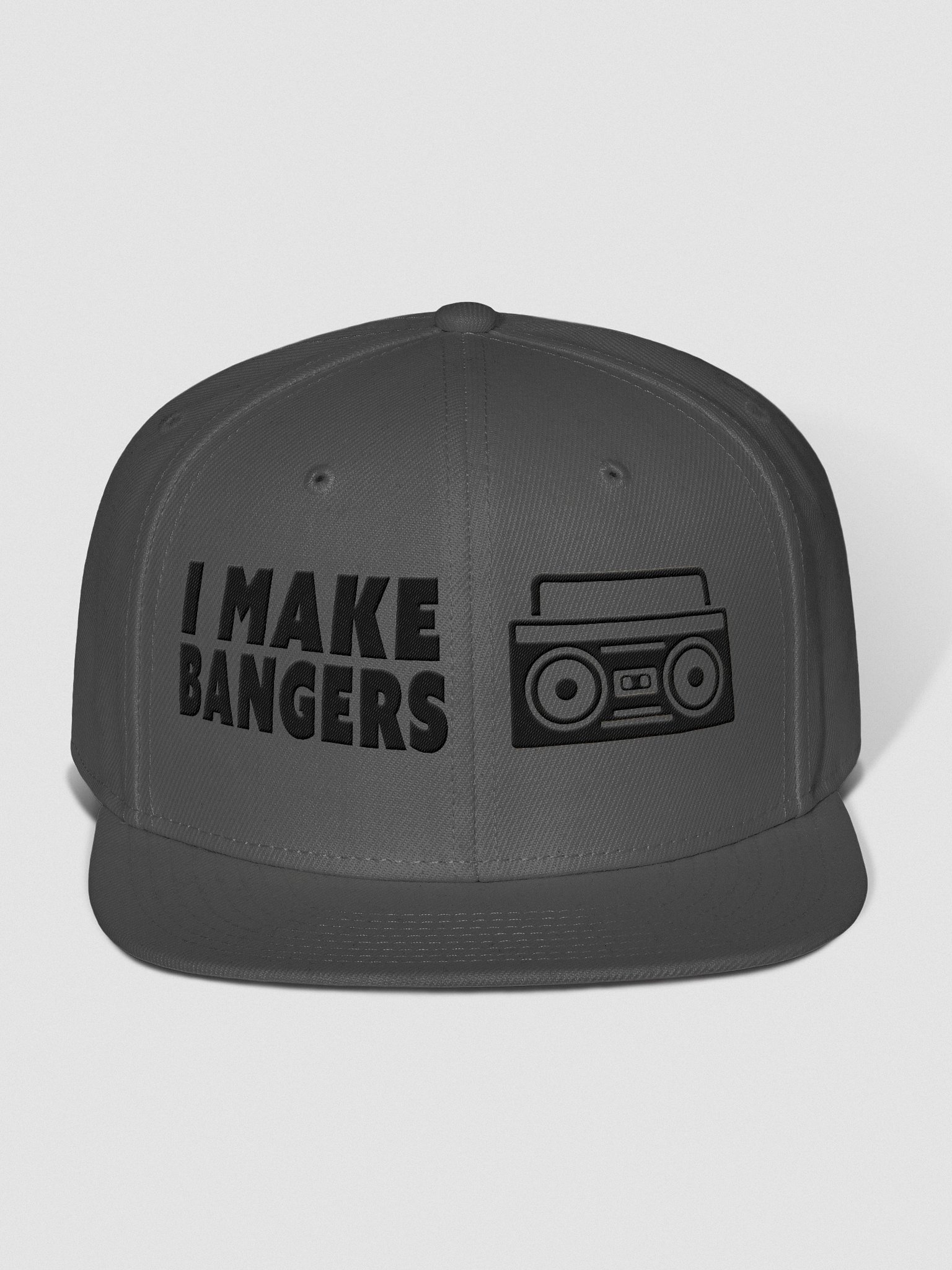 I Make Bangers - Black Text Snapback Flatbrim product image (2)