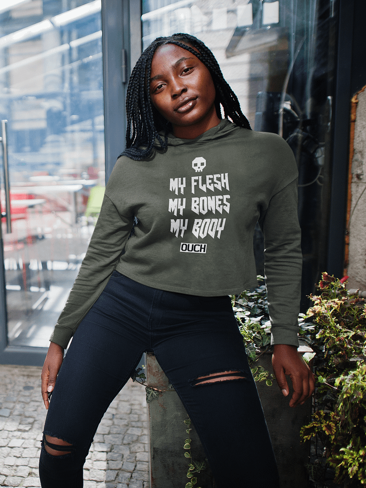 My Whole Body Hurts fleece crop hoodie product image (1)