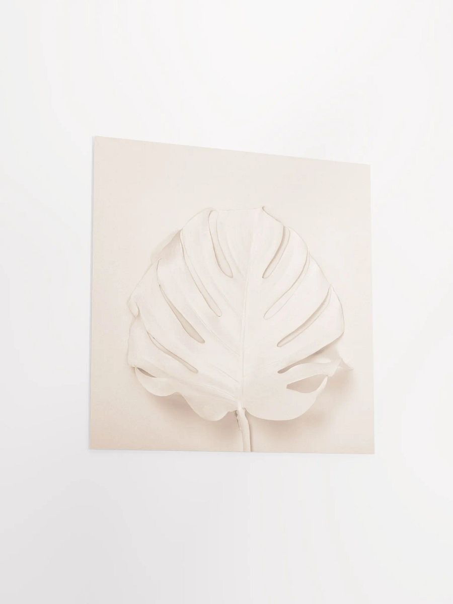 Beige Monstera Leaf Minimalist Art Print product image (20)