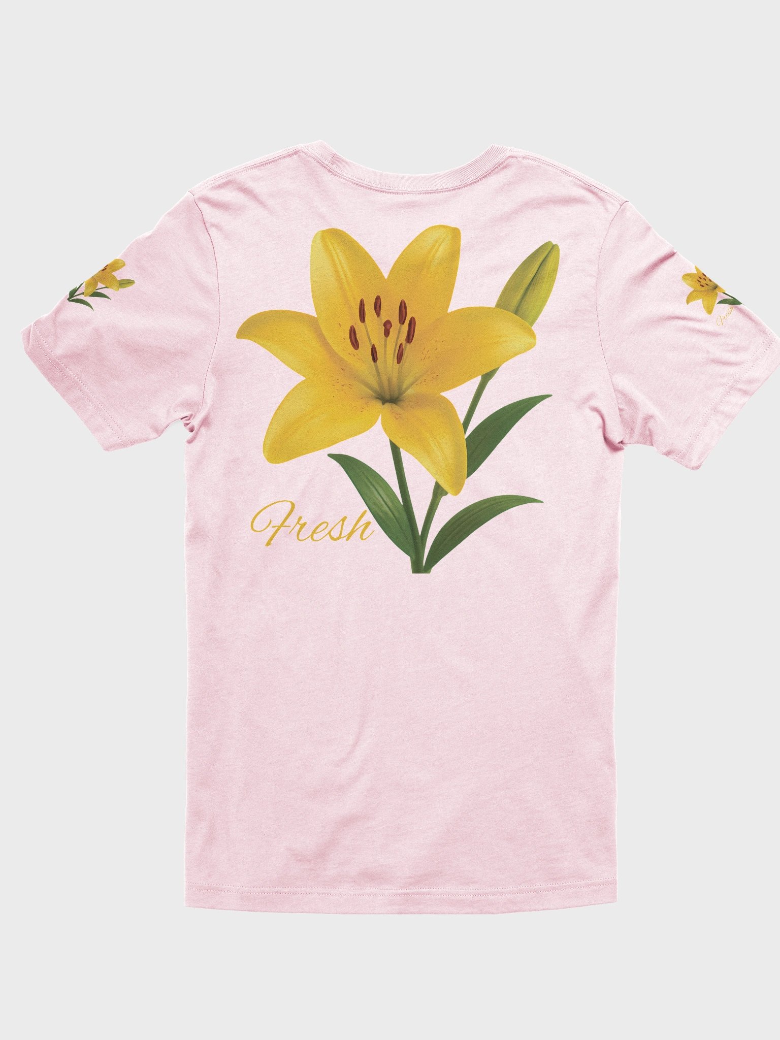 Fresh Yellow Lily Flower – Botanical Floral Graphic Tee product image (10)