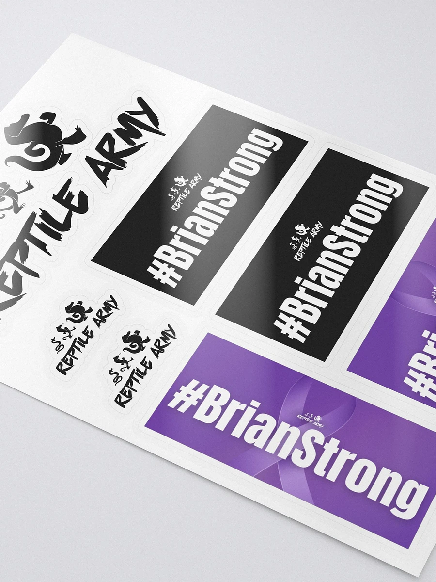 #BrianStrong With Purple For Pancreatic Cancer - Reptile Army Sticker Sheet product image (3)