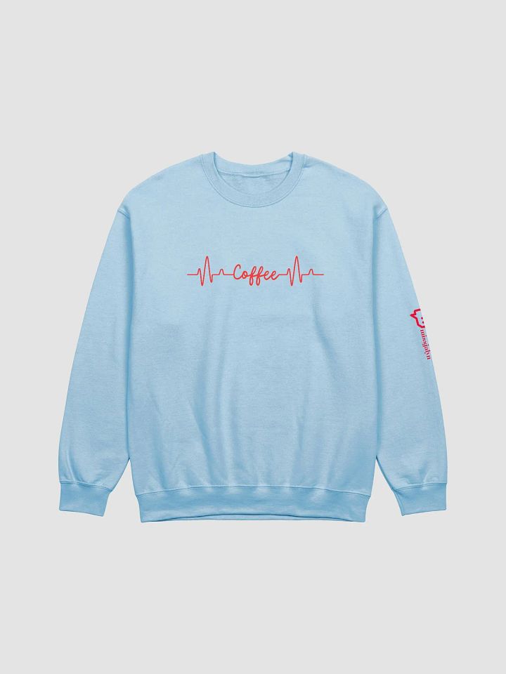 Coffee Heartbeat Crewneck Sweatshirt w/ logo product image (1)