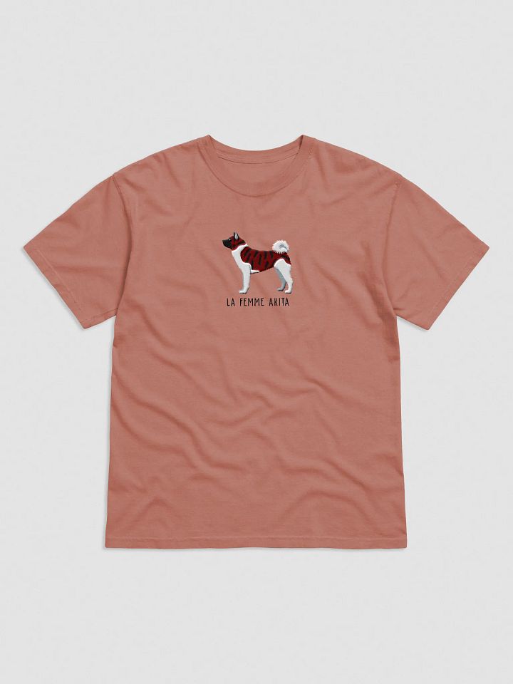 La Femme Akita T-Shirt(Embroidered) of an American Akita(Brindle) product image (41)