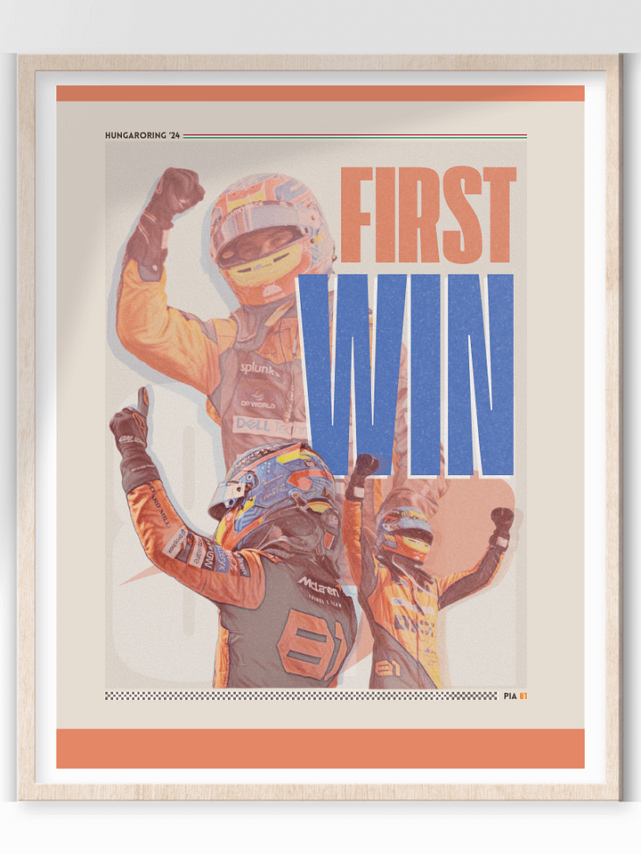 Oscar Piastri 81 Hungary GP 2024 | Printable Poster product image (1)