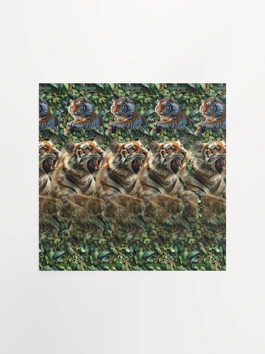 Leaping Tiger - 3D Stereogram Poster product image (2)