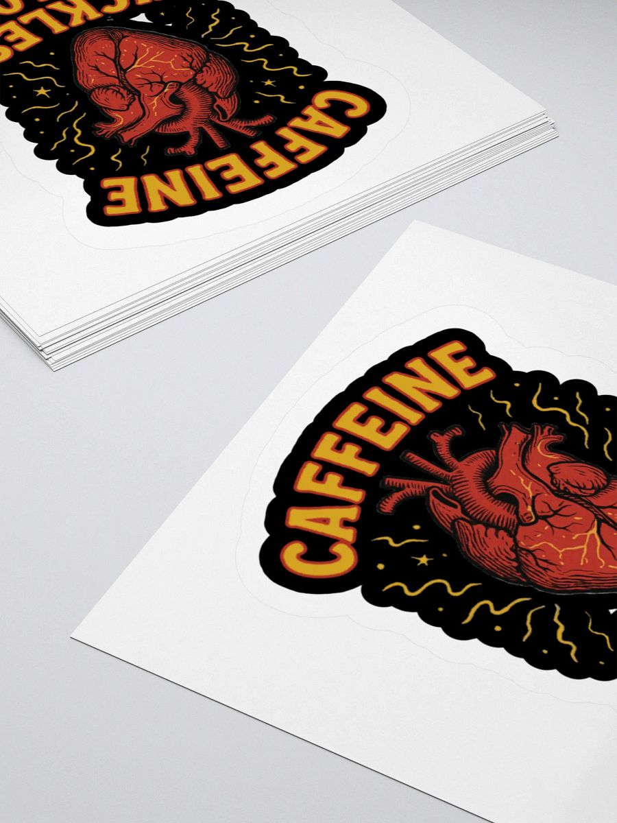 Caffeine Tickles My Blood (Anatomical Heart) Sticker product image (4)