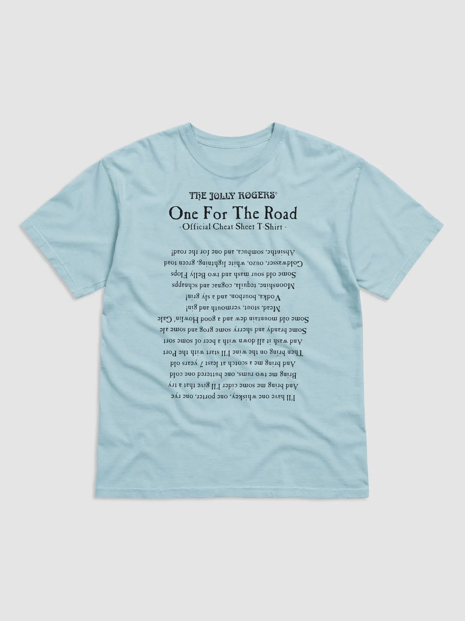 One For The Road Official Cheat Sheet T-Shirt (black printing) product image (1)