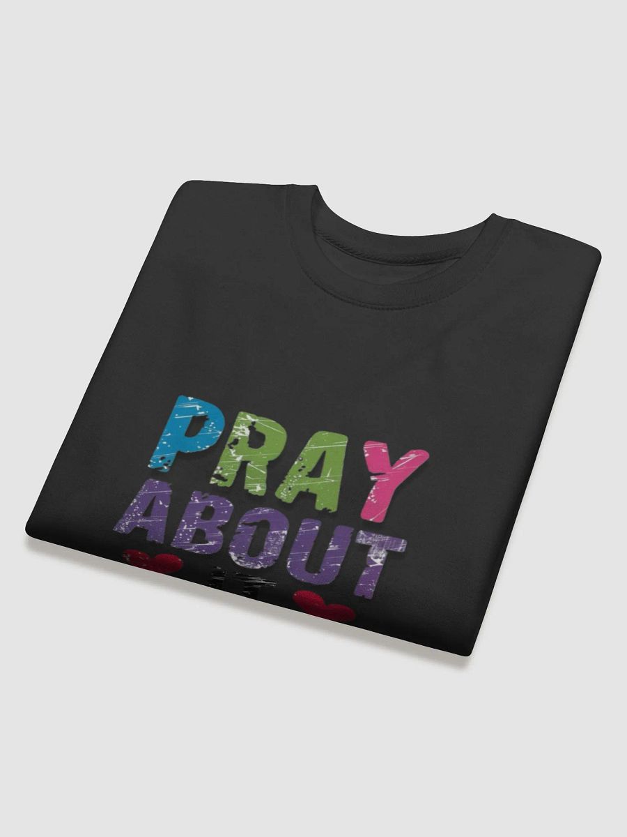 Colorful Distressed 'PRAY ABOUT IT' Sweatshirt product image (4)