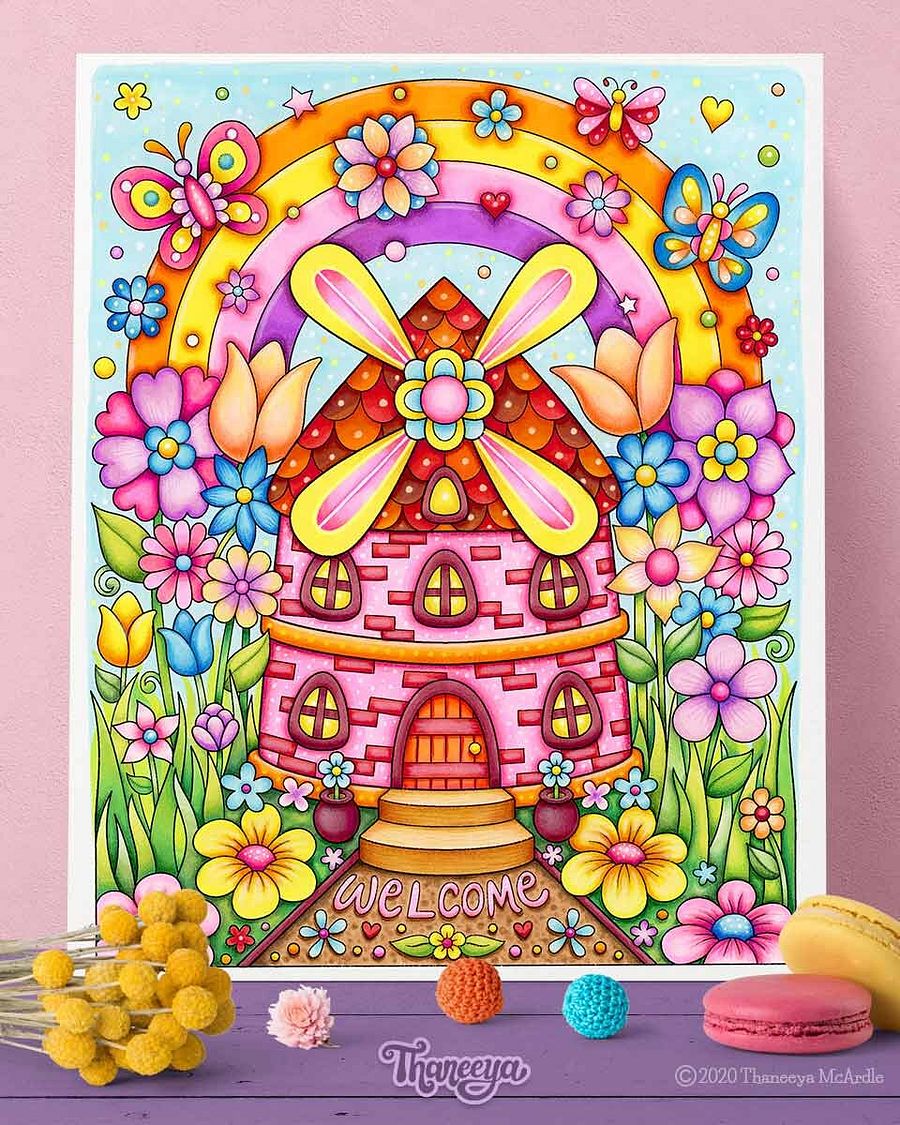 Whimsical Worlds Coloring Pages product image (12)