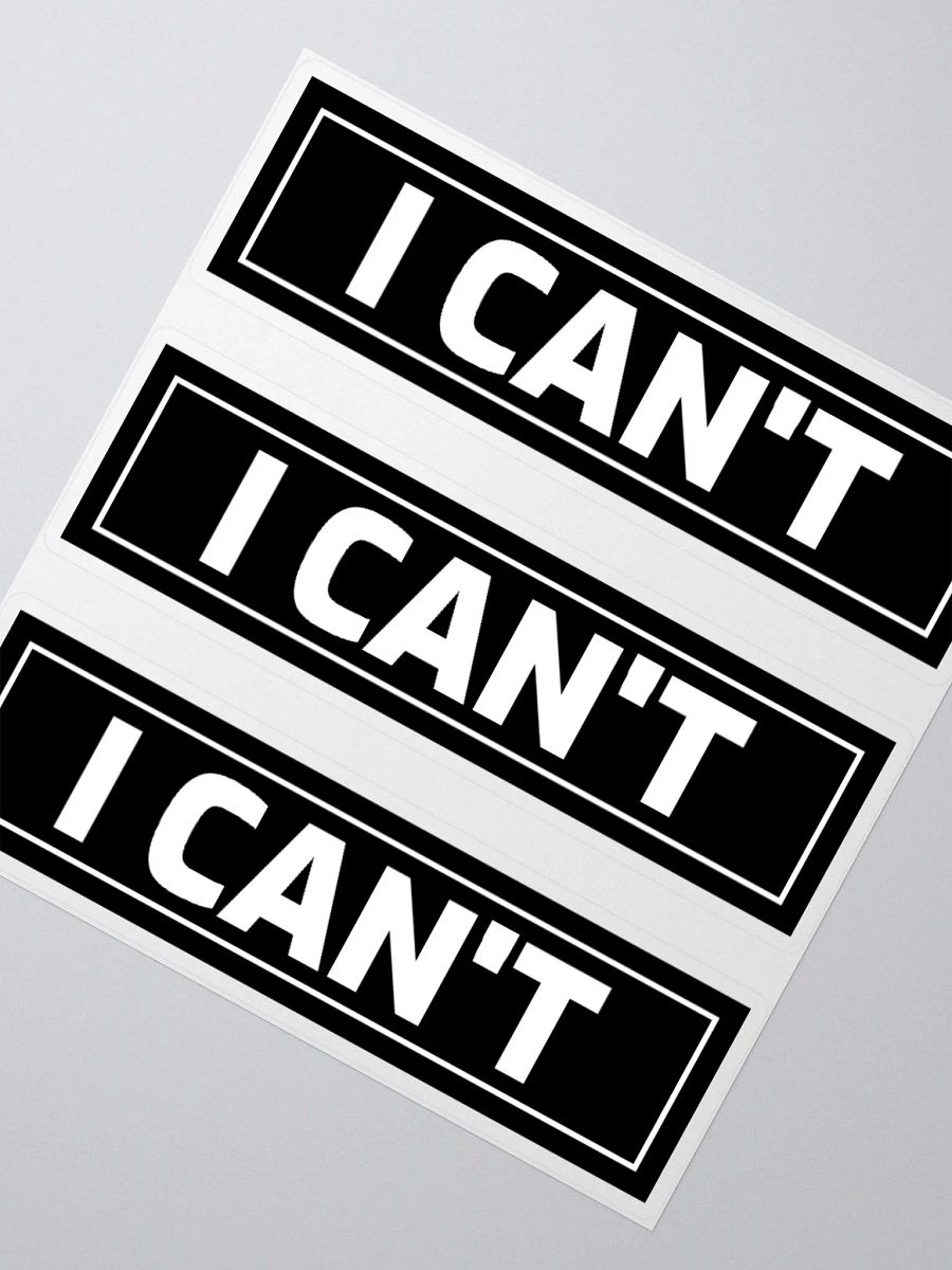 I CAN'T x3 stickers product image (4)