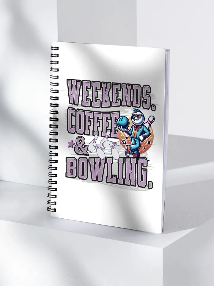 Weekends Coffee And Bowling Vibes Spiral Notebook product image (2)