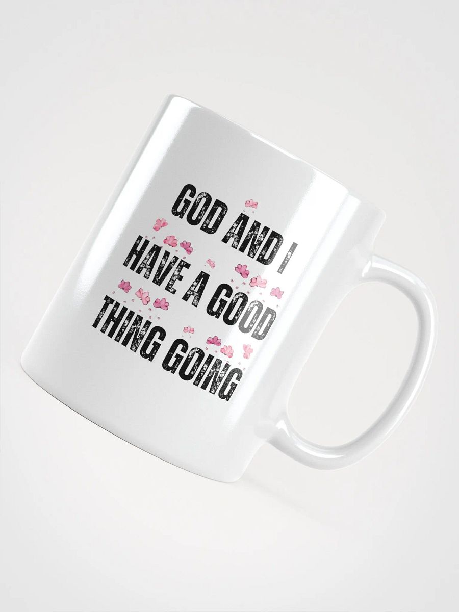 "GOD & I" Floral White Glossy Mug product image (12)