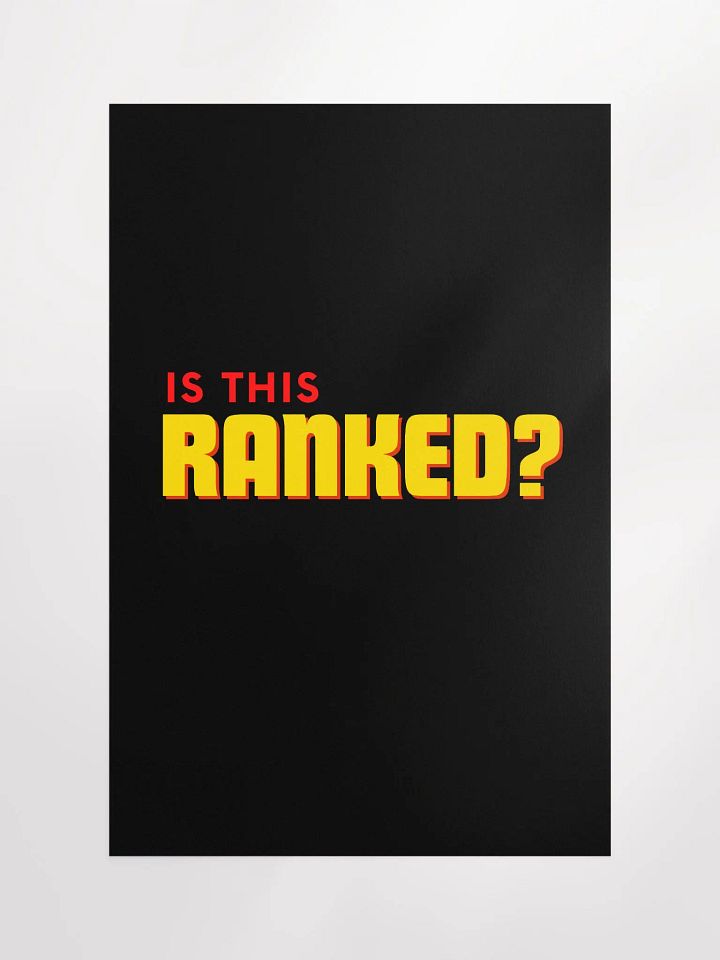 Is this ranked? Poster product image (1)