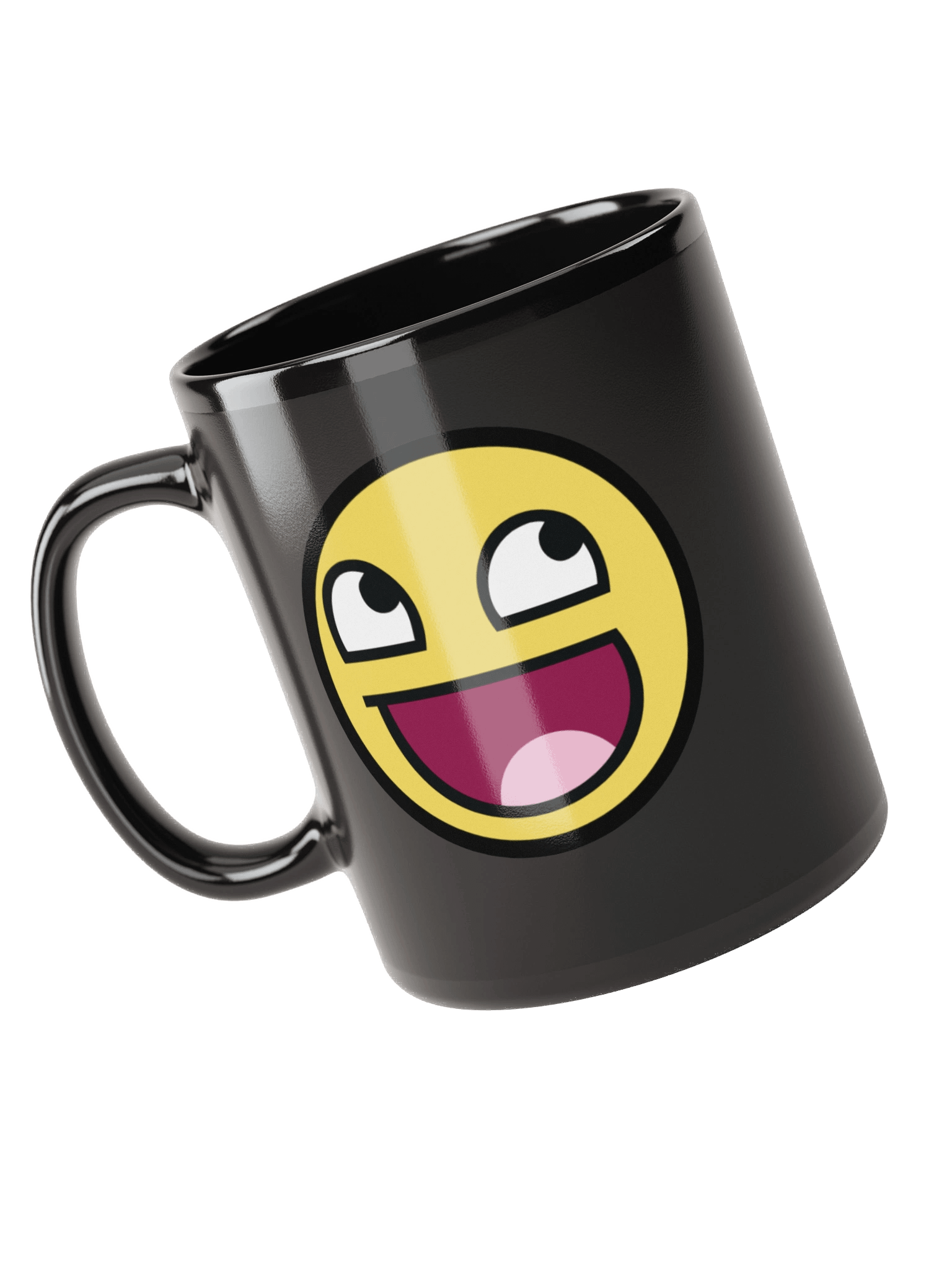 Excited Emoji Black Coffee Mug product image (4)