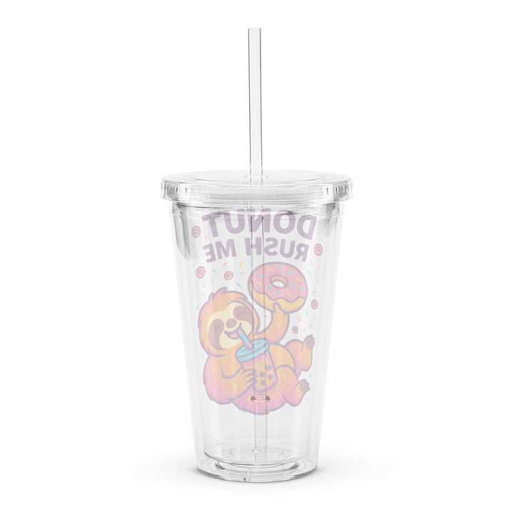 Donut Rush Me – Funny Sloth Tumbler | Sloths Having Snacks Collection product image (2)