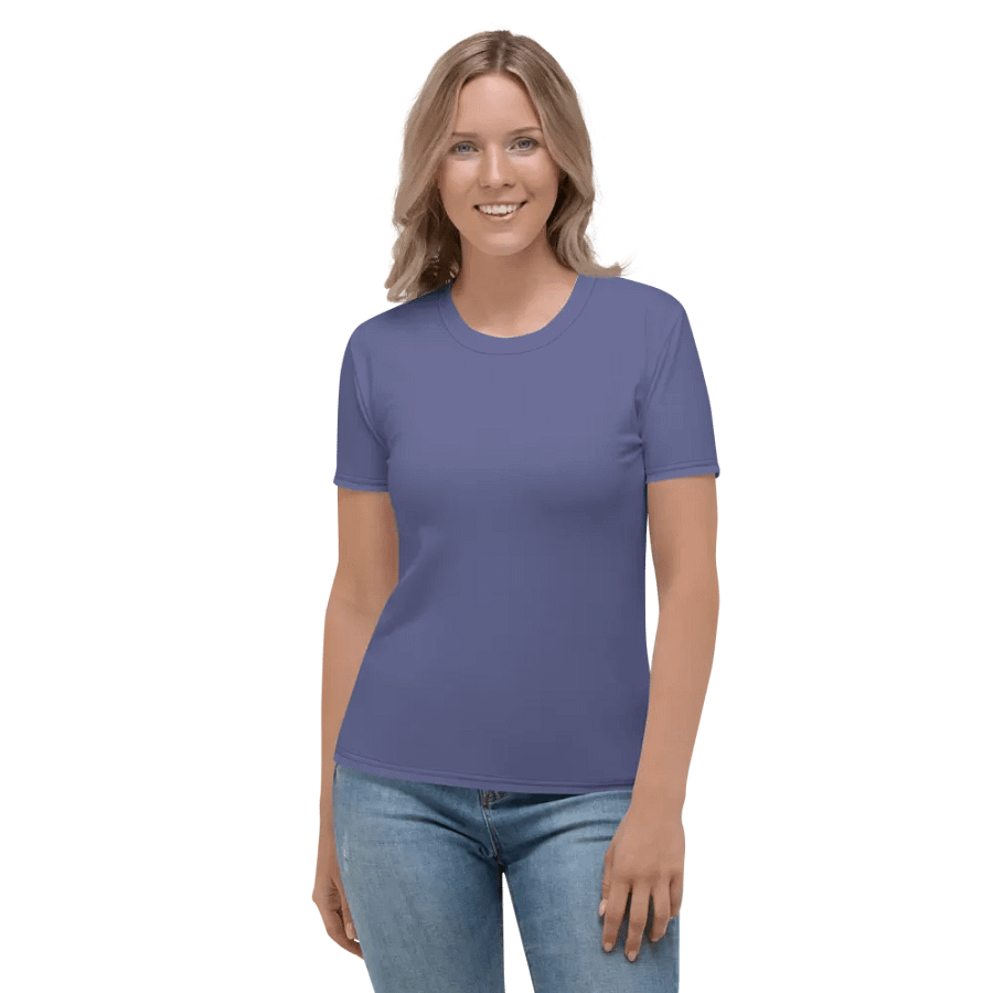 Plain Dark Purple Soft Summer Women's Crewneck Polyester Heavyweight Premium T-Shirt by Treasure Pie product image (4)