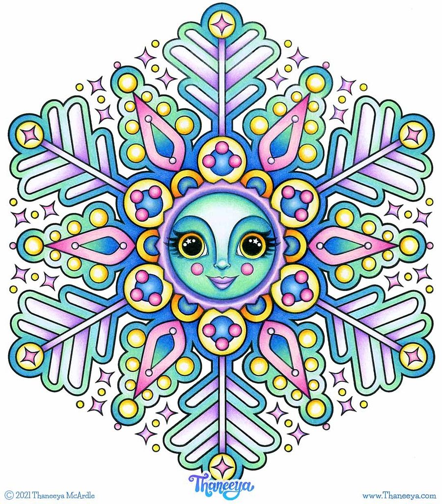 Cute Snowflake Coloring Pages product image (12)