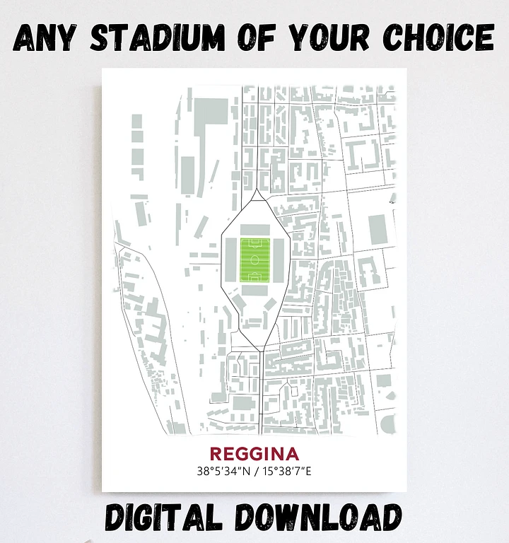 Reggina Stadium Map Design Digital Download product image (2)