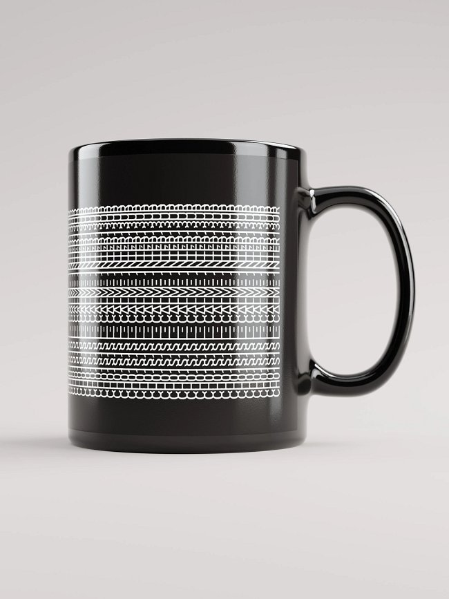 Mugs Noirs Codés Blanc