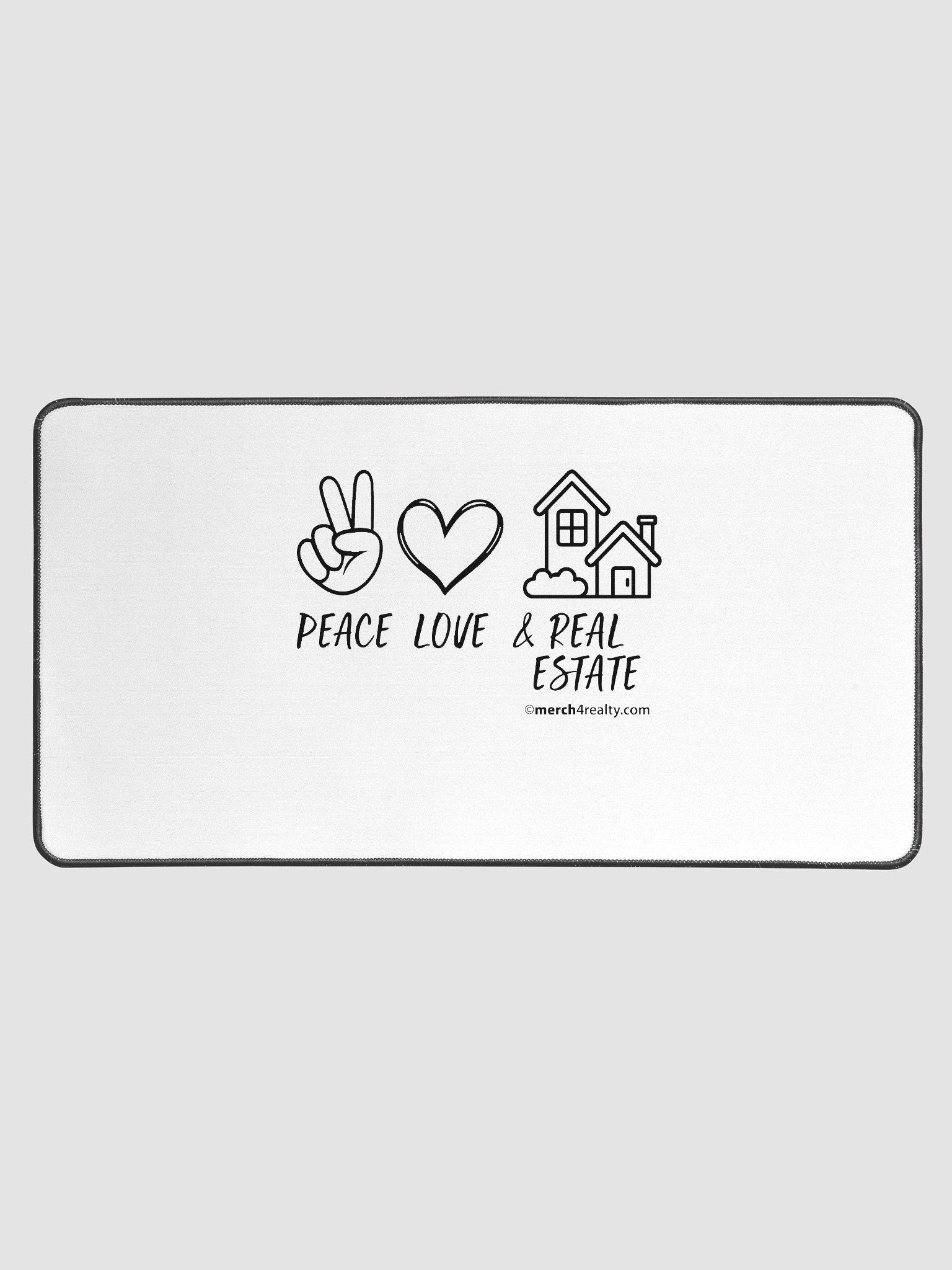 Peace, Love & Real Estate Desk Mat product image (1)