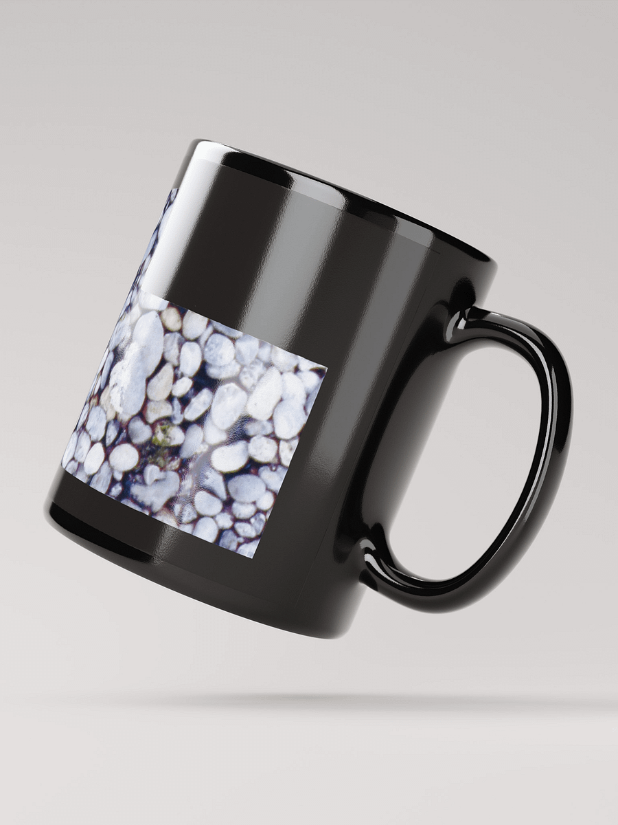 Cama Beach Rocks on black glossy mug product image (2)