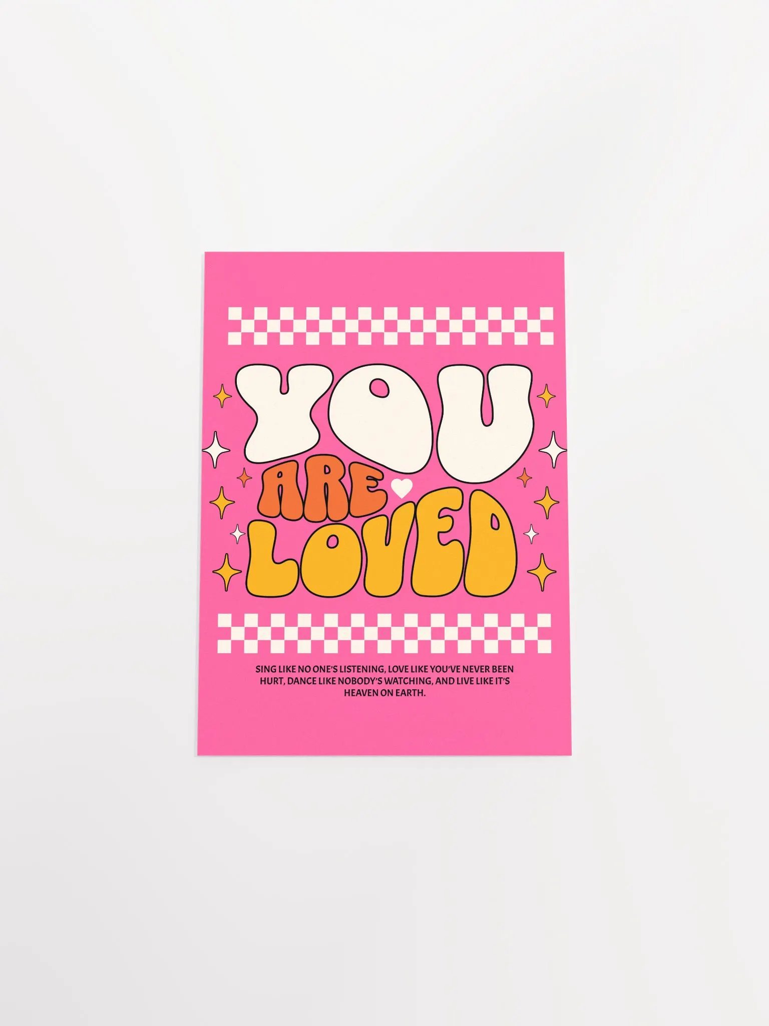 YOUR ARE LOVED Retro Typography Self-love Poster product image (11)