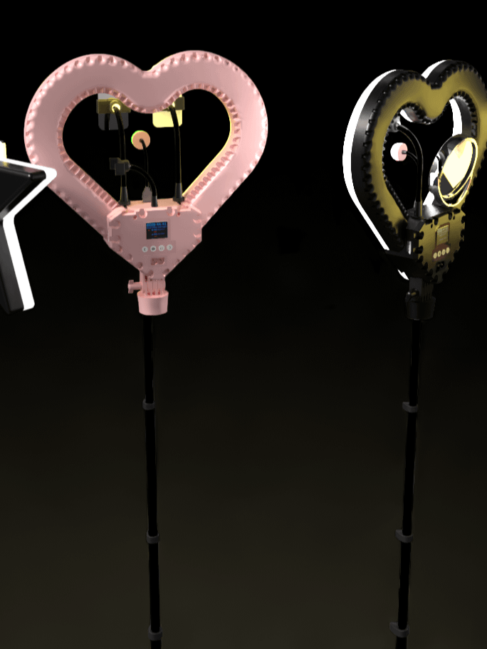 Personalised HEART Shape RINGLIGHT, Love Shape, Dressing Mirror, 360 Degree, 20inch, LED product image (4)