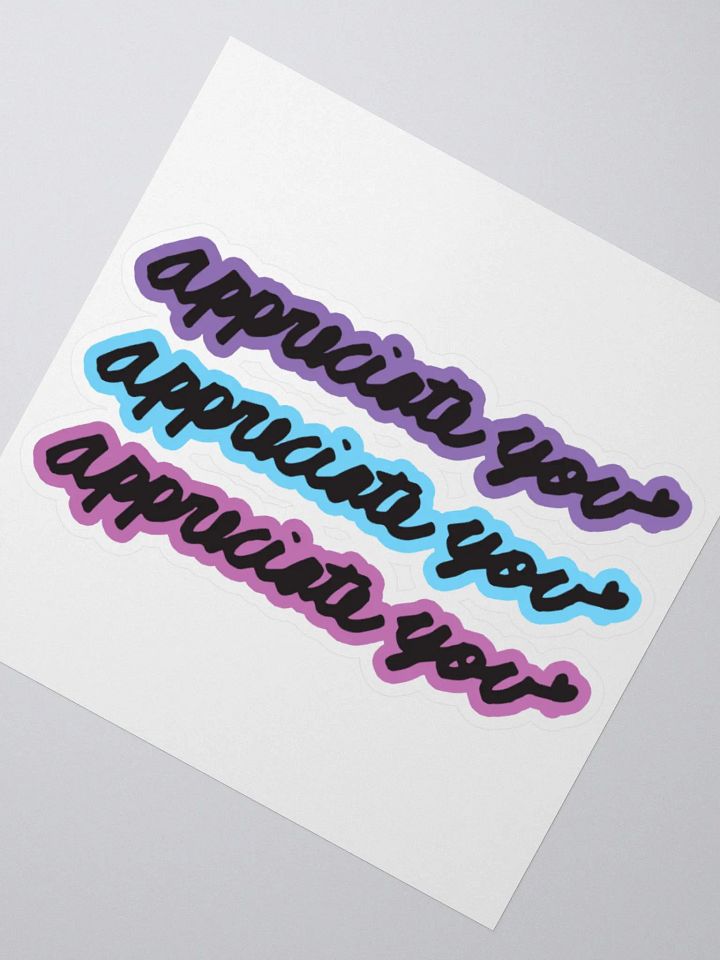 Multiple Appreciate You Bubble-free stickers product image (6)