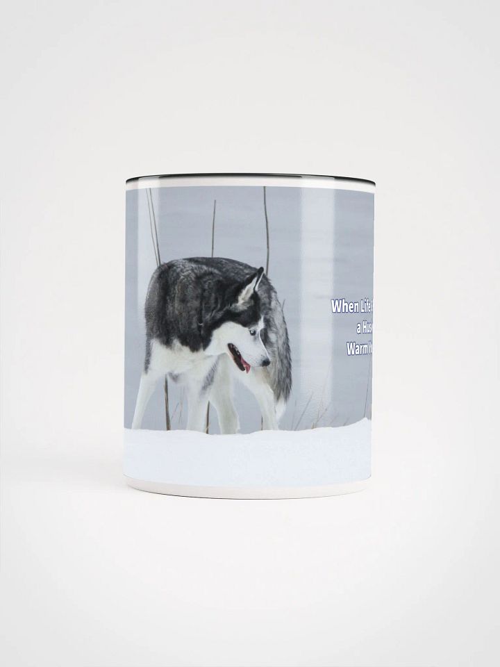 Mug Color In - Blue Eye Siberian Husky in the Snow product image (1)