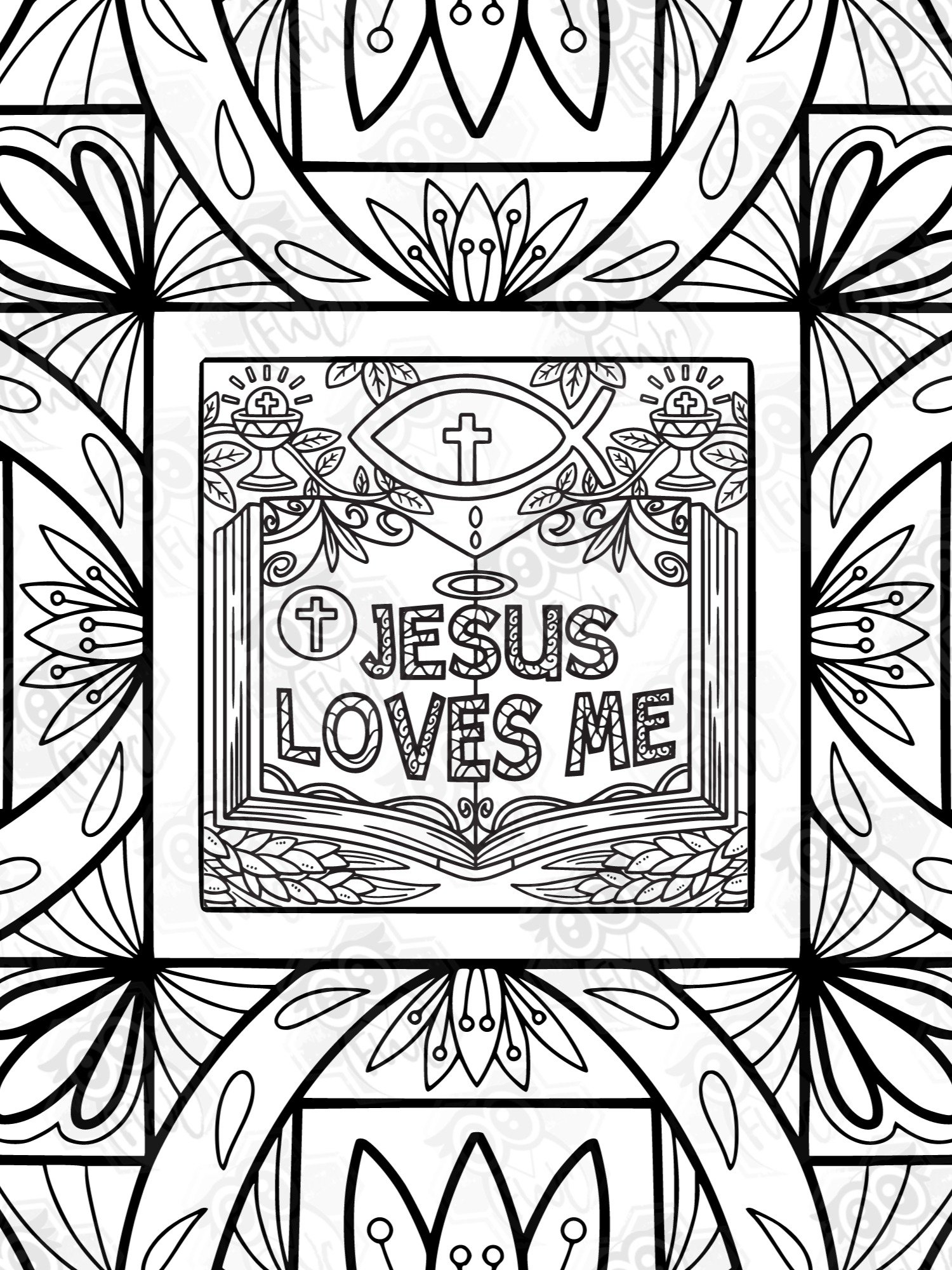 3 Pack Printable Christian Coloring Pages product image (3)