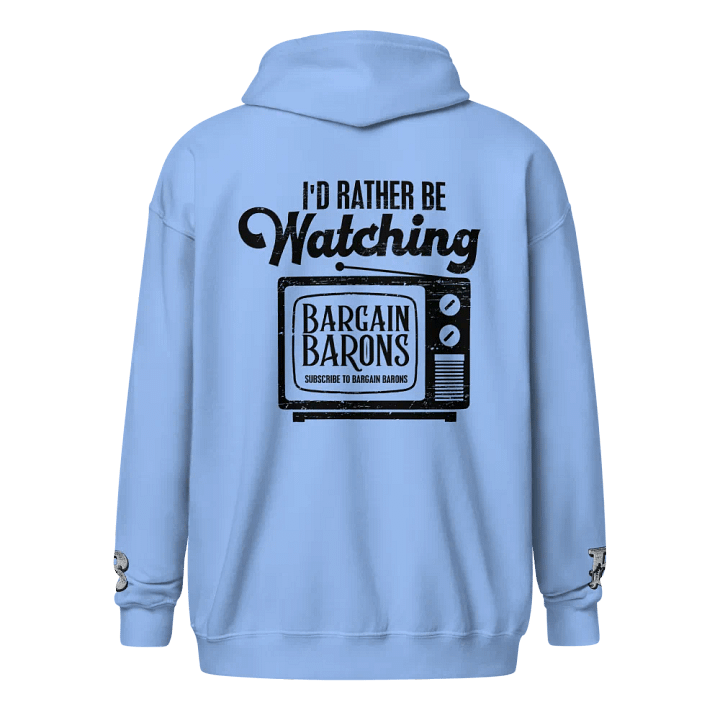 I'D RATHER BE WATCHING BB (Zipper Hoodie - Light) product image (4)