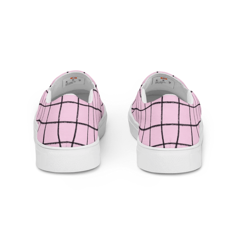 Pink Grid Women's Slip-on Deck Shoes product image (3)