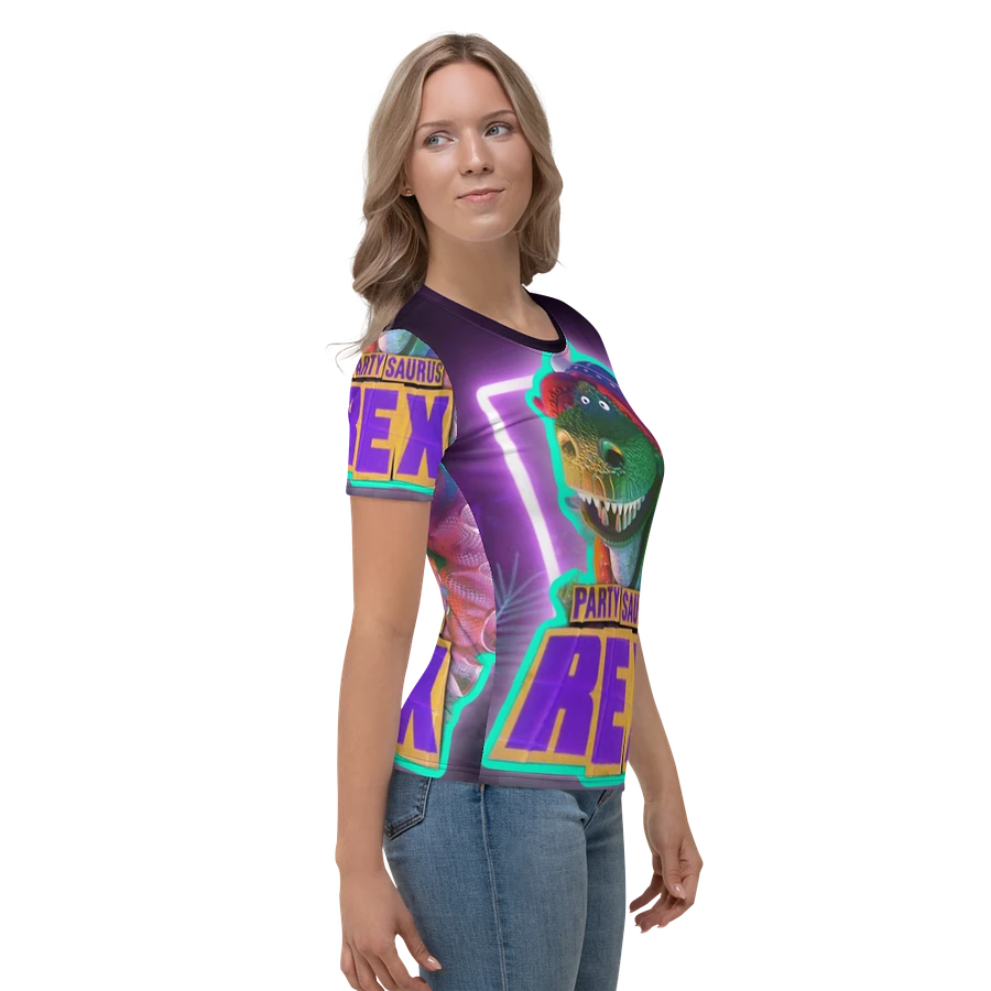 All Over Print Womens Crop Partysaurus Rex Tee product image (4)
