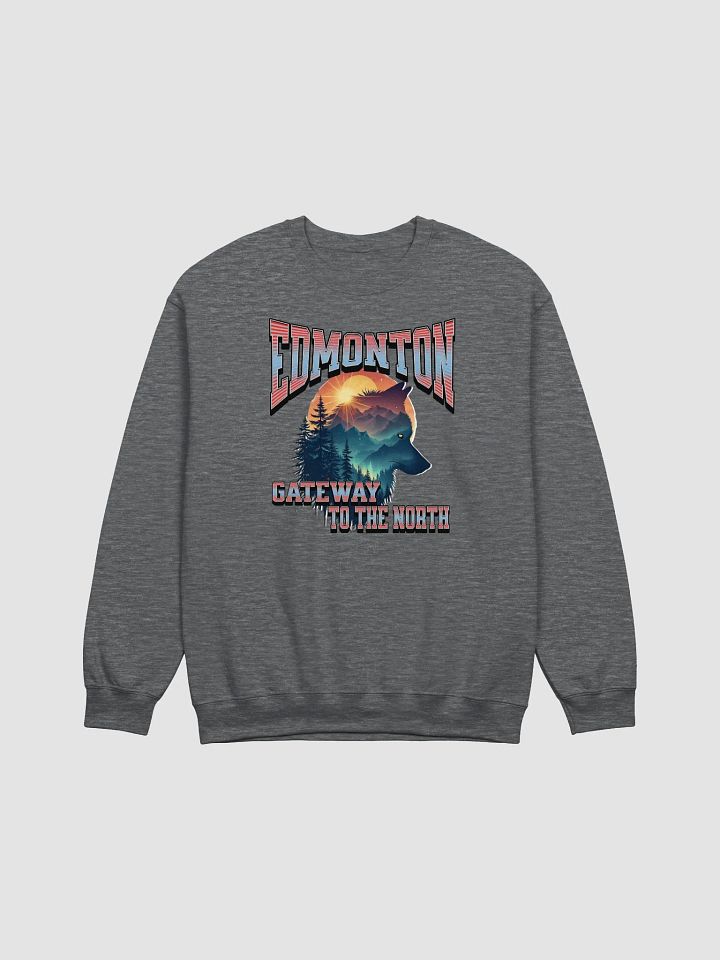 Edmonton Gateway To The North Wolf Air-Spun Classic Crewneck product image (3)