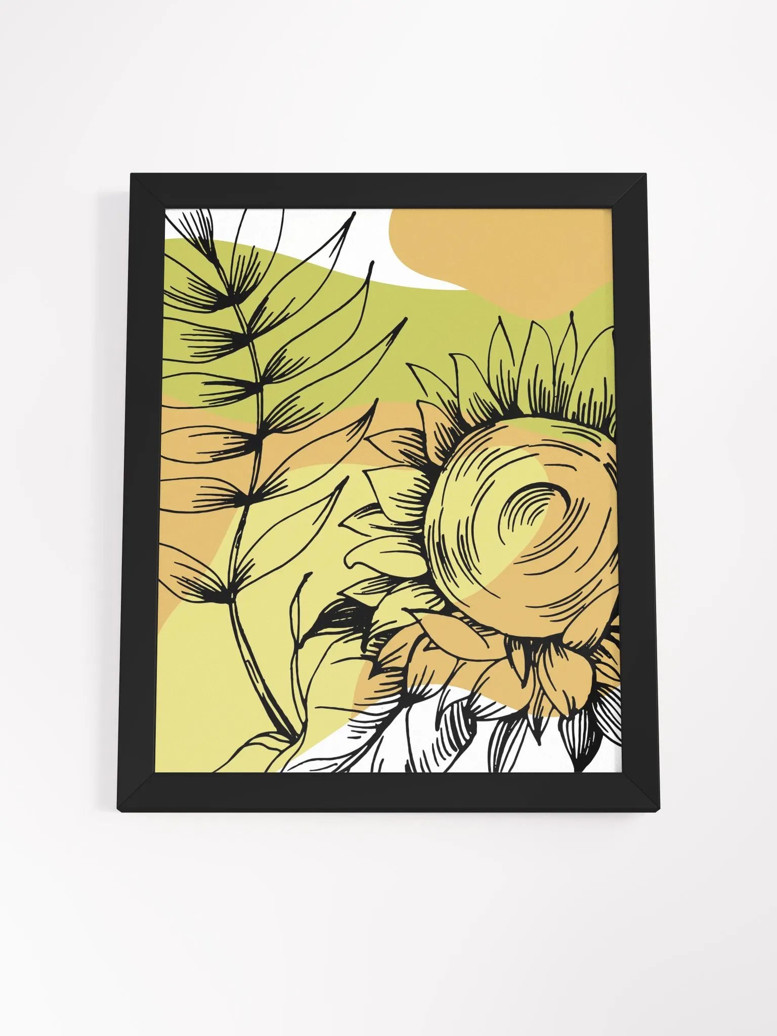 Sunflower Sketch Framed Poster product image (56)
