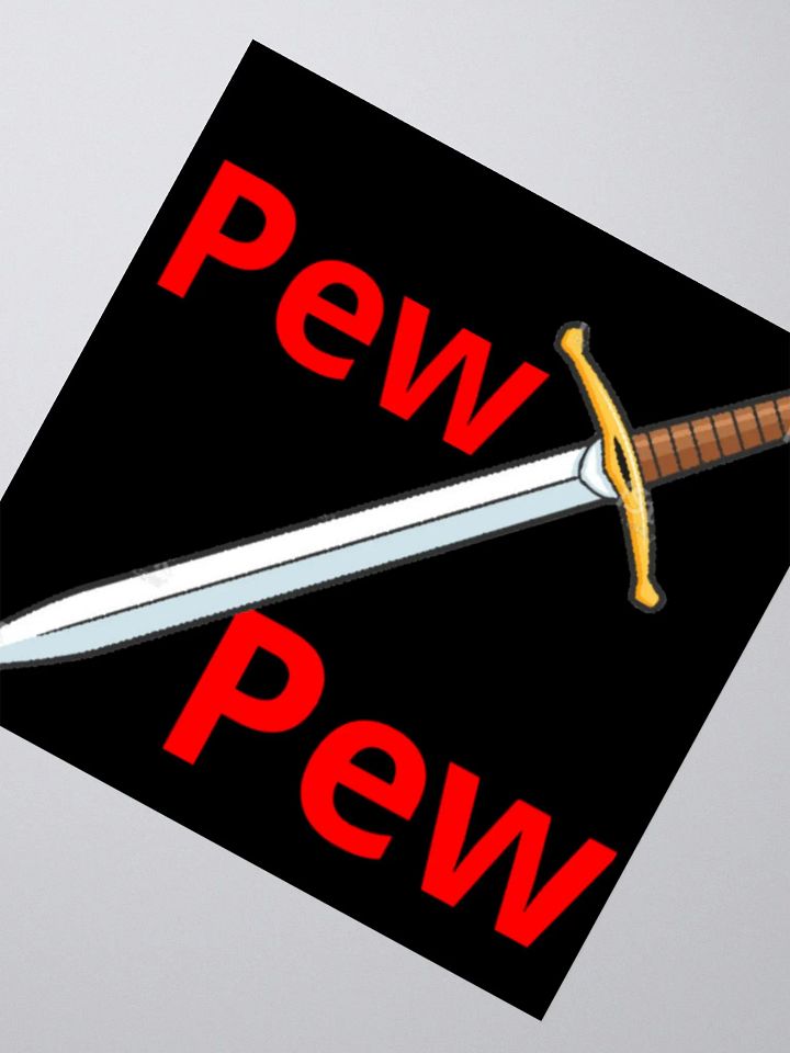 Pew Pew - Black 'Kiss Cut Sticker' product image (4)