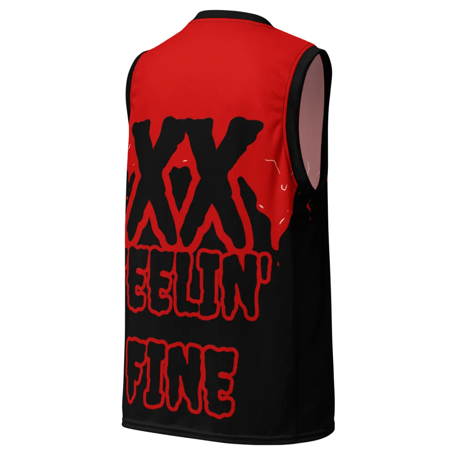 Skull and blood basketball jersey product image (4)