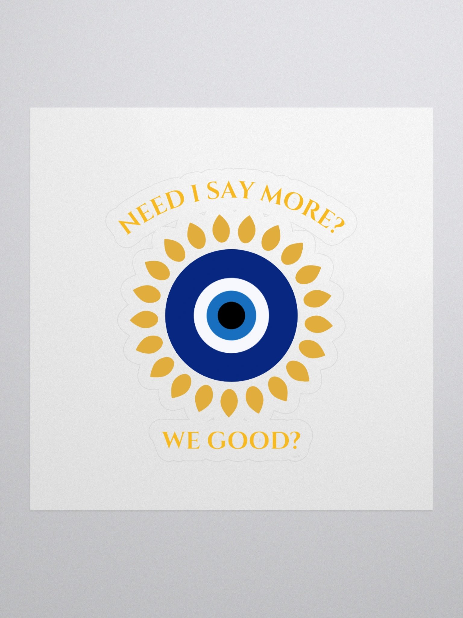 Evil Eye Teardrop Kiss Cut Stickers product image (1)