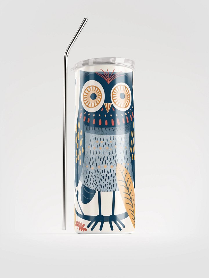 Whimsical Owl Stainless Steel Tumbler product image (1)