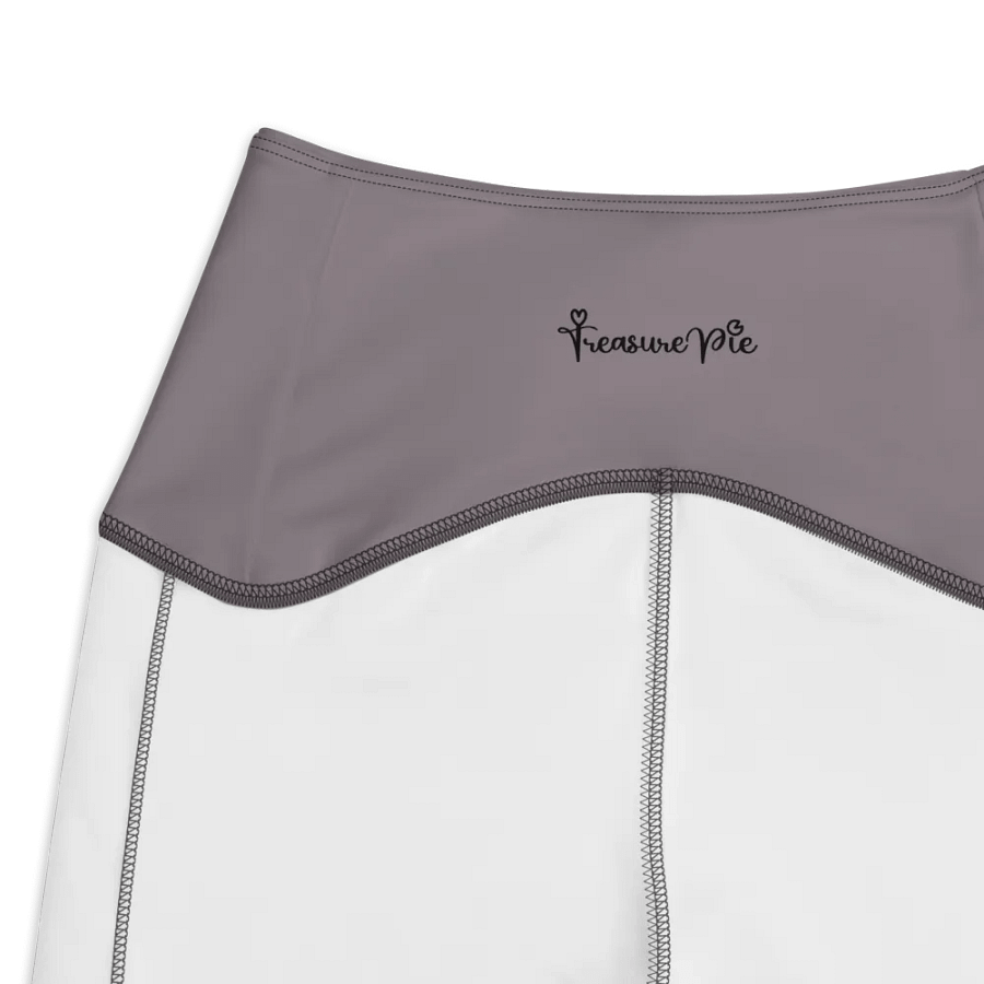 Plain Medium Gray True Summer Women's High Waisted Premium Crossover Leggings with Pockets by Treasure Pie product image (4)