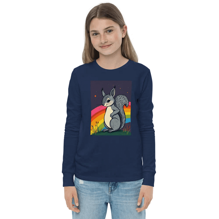 Rainbow Squirrel Youth Long Sleeve Tee product image (1)