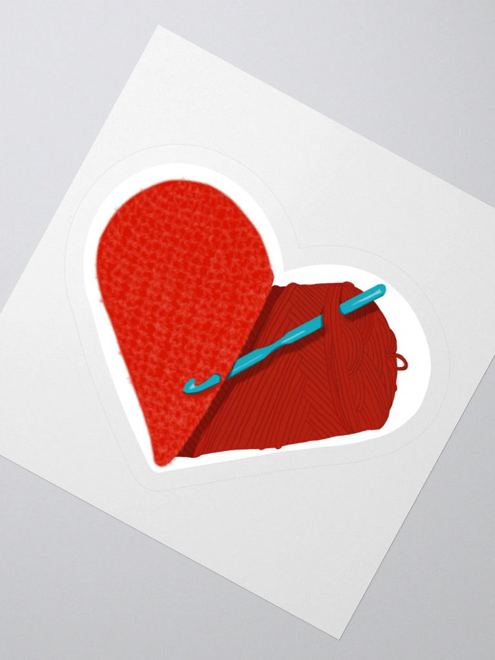 Crochet Love - Red Sticker product image (6)