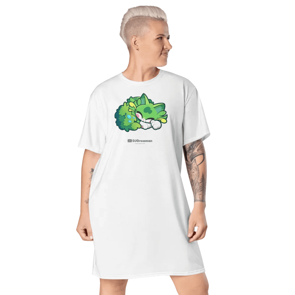 Sleeping Chloe • T-shirt Dress (White) product image (8)