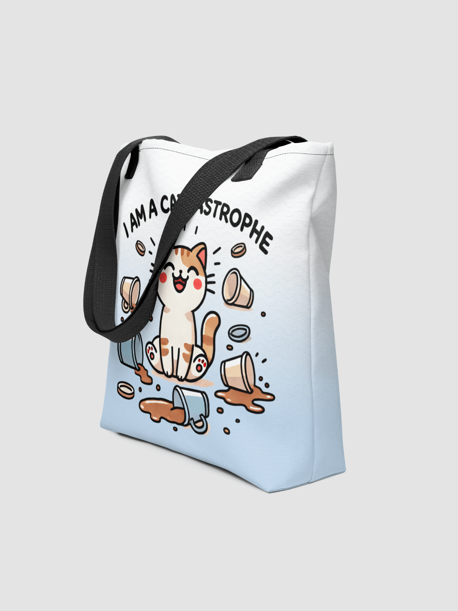 I Am a Cat-astrophe Tote Bag - White Blue product image (3)