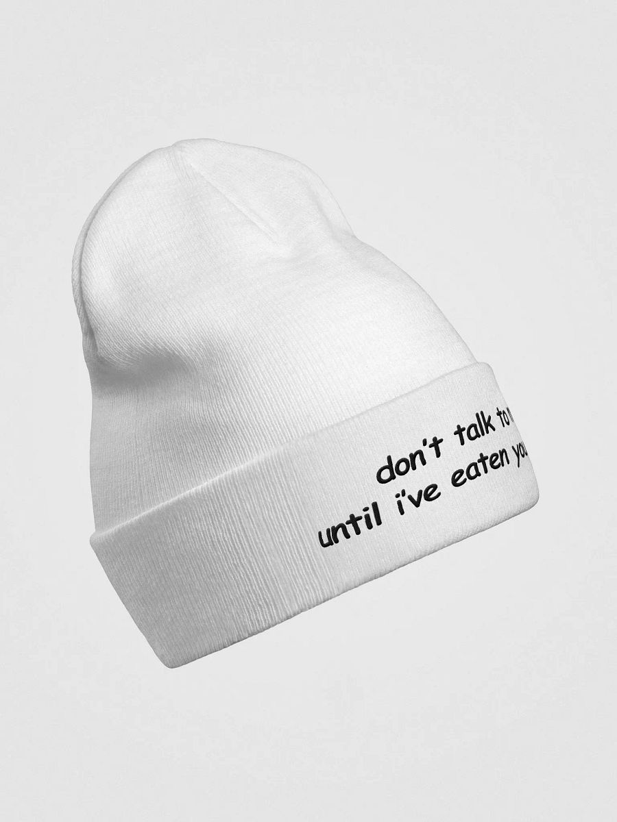 Don't Talk to Me Until I've Eaten Your Shorts White Otto Beanie product image (4)