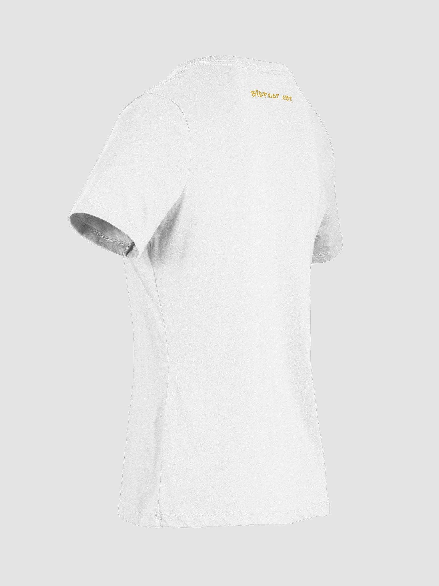 Destination Bigfoot Bronco Bigfoot Logo Bella+Canvas Women's Relaxed V-Neck T-Shirt (White) product image (9)