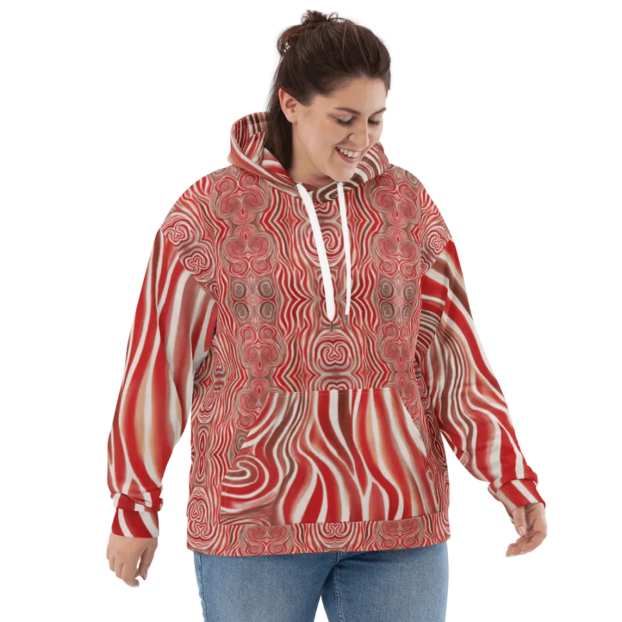 Funky Red Liquid Tie-Dye Explosion Hoodie product image (9)