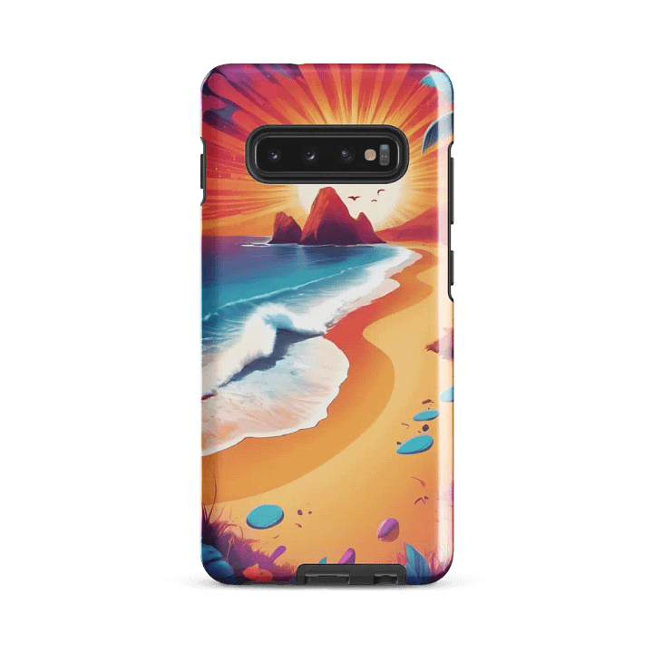 Sunrise Serenity: Psychedelic Beach Samsung Galaxy Case product image (47)