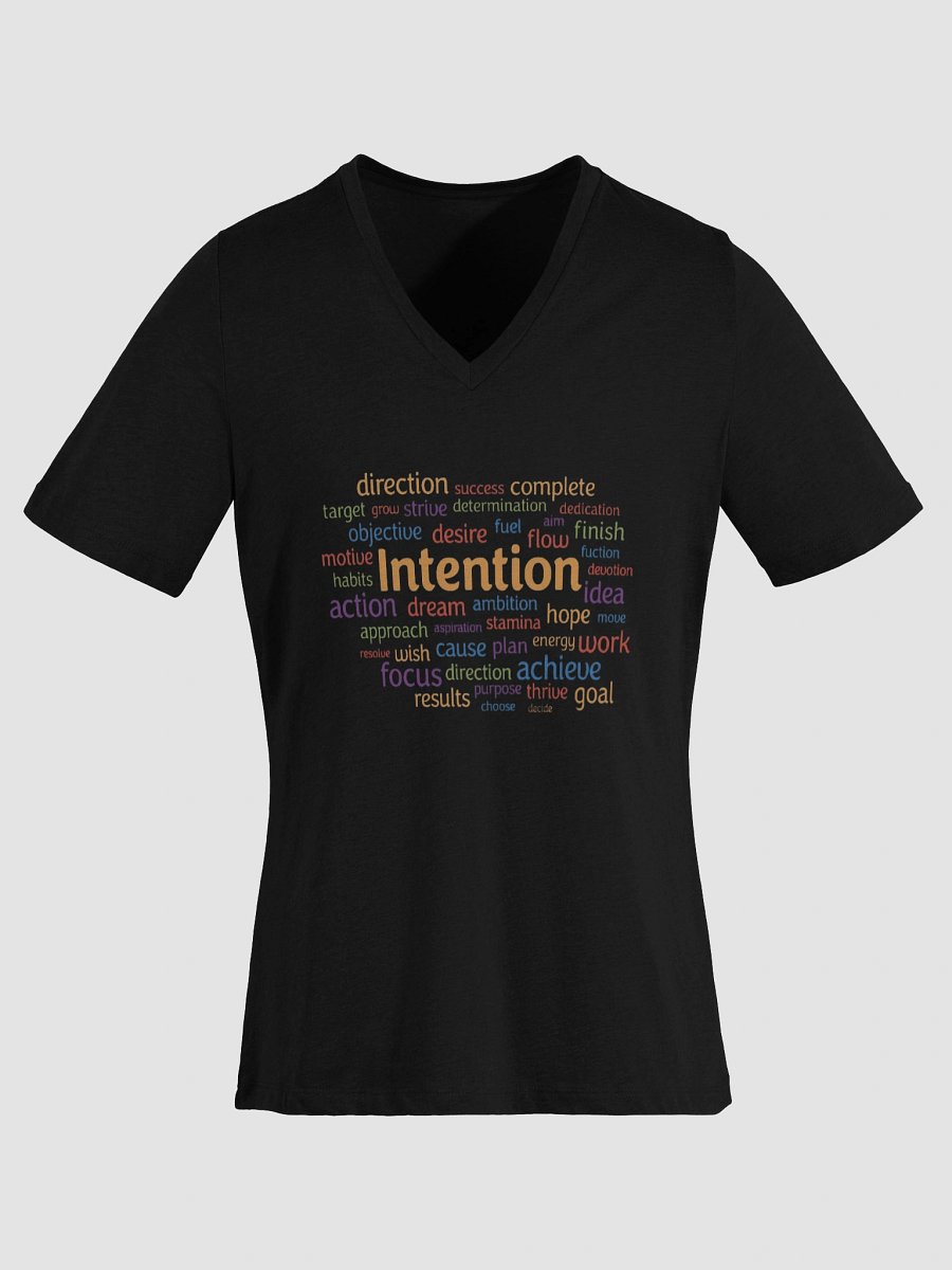 Intention Word Cloud V-Neck Tee product image (11)